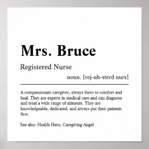 Registered Nurse Personalized Gift Poster