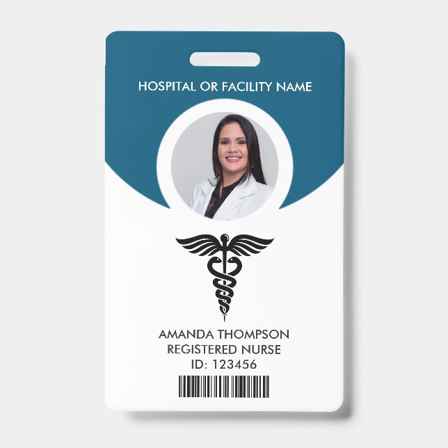 Registered Nurse Photo Identification Badge (Front)