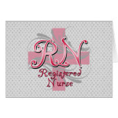Registered Nurse, Pink Cross Swirls (Front Horizontal)