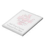 Registered Nurse, Pink Cross Swirls Notepad at Zazzle