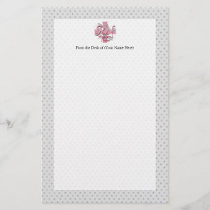 Registered Nurse, Pink Cross Swirls Stationery