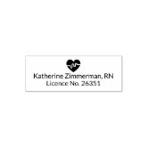 Nurses Name and License Number Text Template Self-inking Stamp