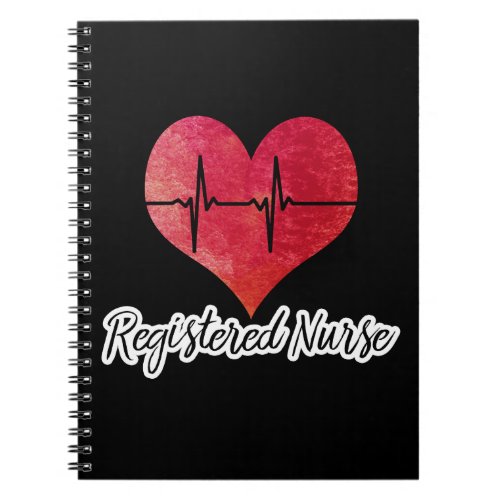 Registered Nurse __ Red Watercolor Heart Notebook