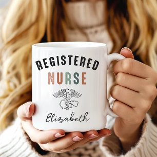 Registered Nurse   Retro Nurse Graduation Custom Coffee Mug