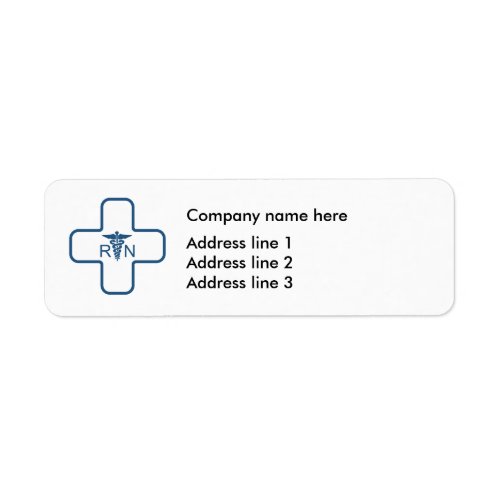 Registered Nurse Return Address Sticker Labels