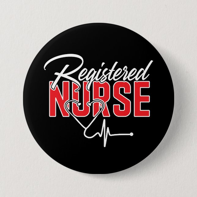 Registered Nurse RN Button (Front)
