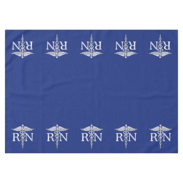 Registered Nurse RN Caduceus Design Tablecloth (Front (Horizontal))