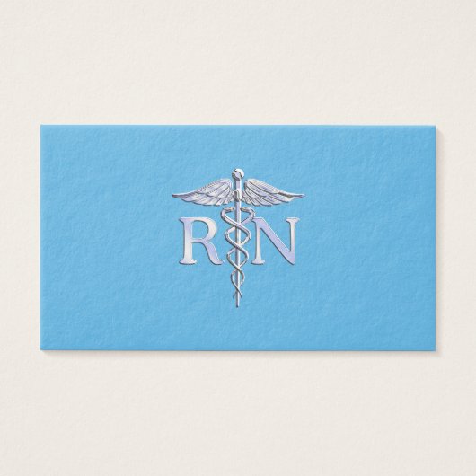 Registered Nurse RN Caduceus on Baby Blue (Front)