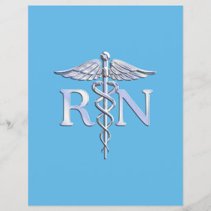 Registered Nurse RN Caduceus on Baby Blue Flyer