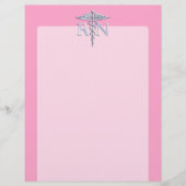 Registered Nurse RN Caduceus on Light Pink Decor (Front)
