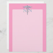 Registered Nurse RN Caduceus on Light Pink Decor (Front/Back)