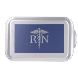 Registered Nurse RN Caduceus on Navy Blue Decor Cake Pan