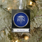 Registered Nurse RN Caduceus on Navy Blue Decor