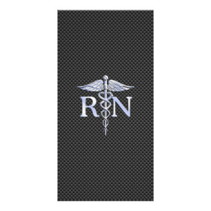 Registered Nurse RN Caduceus Snakes Carbon Card