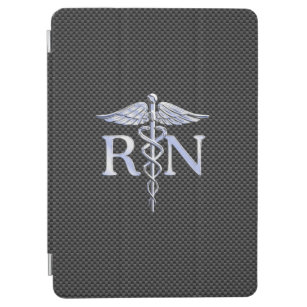 Registered Nurse RN Caduceus Snakes Carbon iPad Air Cover
