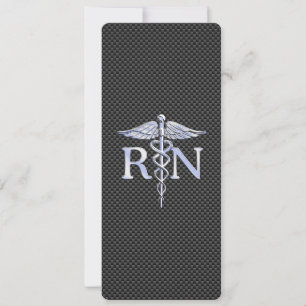 Registered Nurse RN Caduceus Snakes Invitation