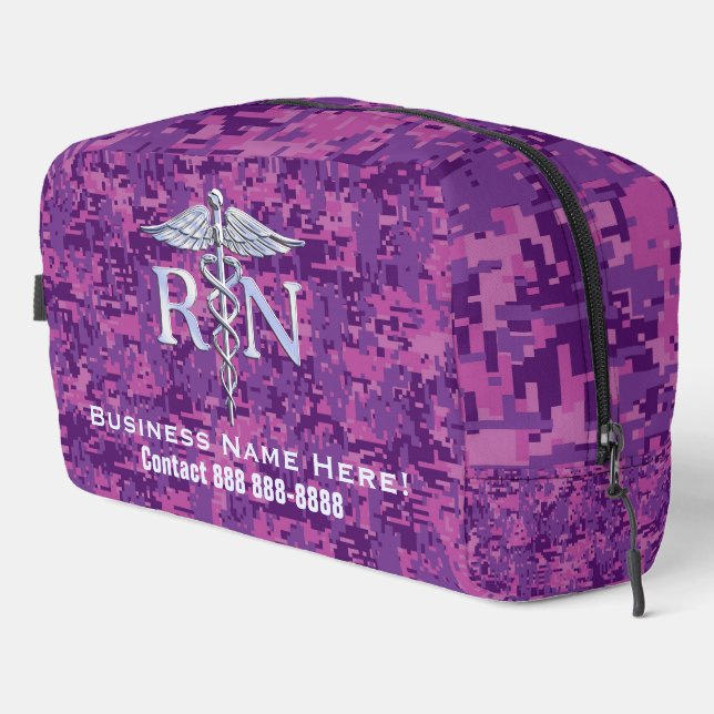 Registered Nurse RN Caduceus with text Dopp Kit (Right Corner)