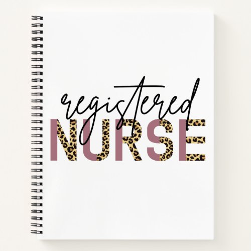 Registered Nurse RN Cheetah Nurse Appreciation Notebook