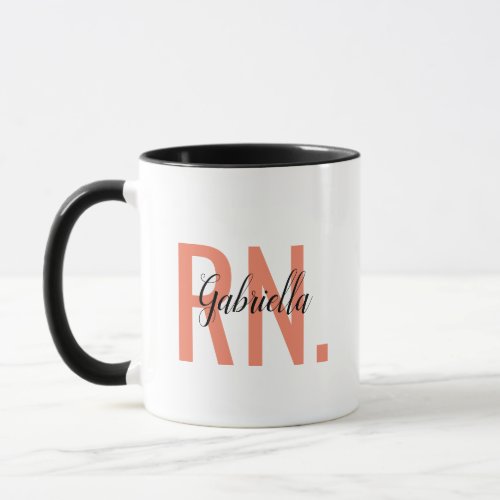 Registered Nurse RN Christmas Perzonalized Name  Mug