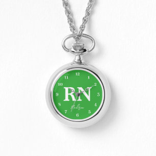 Registered Nurse RN Custom Green Personalized Watch