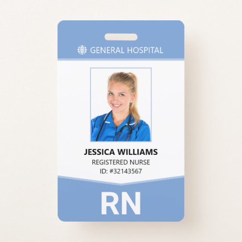 Registered Nurse RN Employee ID Badge