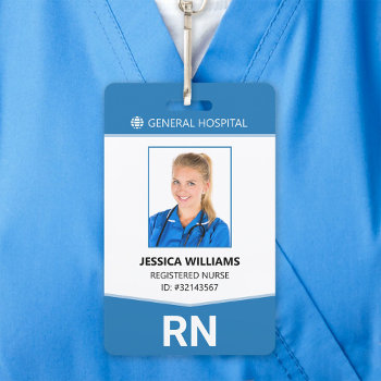 Registered Nurse Rn Employee Id Badge by J32Design at Zazzle