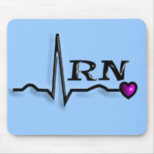 Registered Nurse "RN" Gifts QRS Design Mouse Pad
