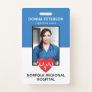 Registered Nurse RN Medical Blue Photo ID Work Badge