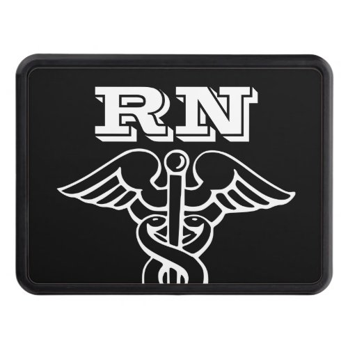 Registered Nurse RN medical caduceus logo car Hitch Cover