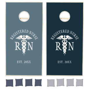 Registered Nurse RN Medical Graduation Party Cornhole Set