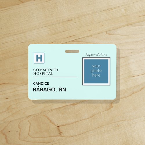 Registered Nurse RN Medical Professional Photo ID Badge