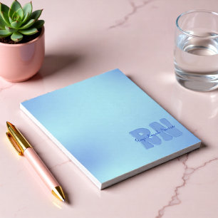 Registered Nurse RN Minimal Embossed-Style Blue Notepad