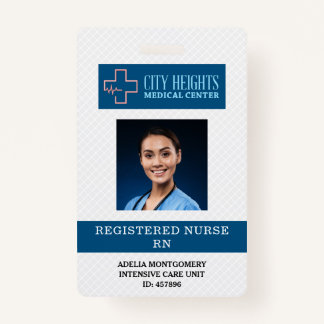 Registered Nurse RN Name Photo ID Hospital Logo Badge