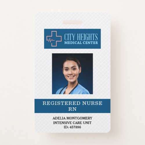 Registered Nurse RN Name Photo ID Hospital Logo Badge