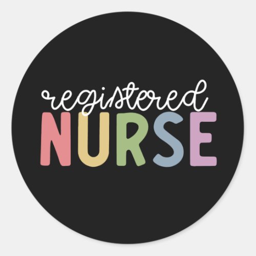 Registered Nurse RN Nurse Graduation Classic Round Sticker