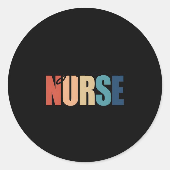 Registered Nurse Rn Nursing Classic Round Sticker (Front)