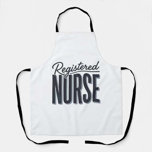 Registered Nurse Script Typography Vector Design_1 Apron (Front)