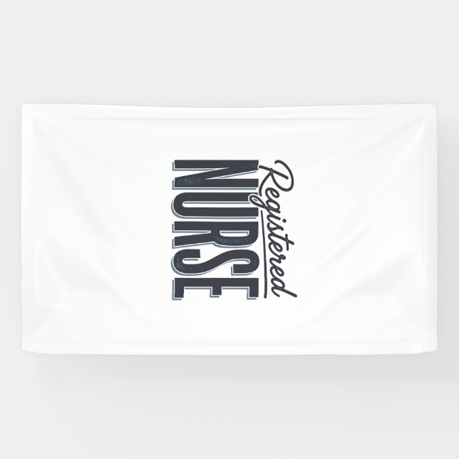 Registered Nurse Script Typography Vector Design_1 Banner (Horizontal)