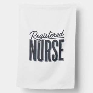Registered Nurse Script Typography Vector Design_1 House Flag