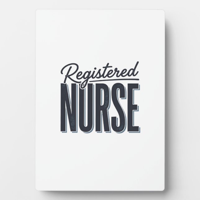 Registered Nurse Script Typography Vector Design_1 Plaque (Front)