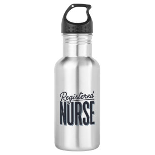 Registered Nurse Script Typography Vector Design_1 Stainless Steel Water Bottle