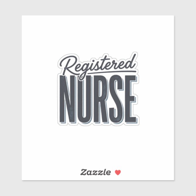 Registered Nurse Script Typography Vector Design_1 Sticker (Sheet)