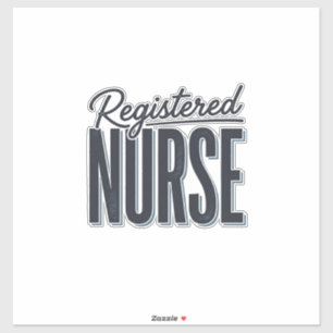 Registered Nurse Script Typography Vector Design_1 Sticker