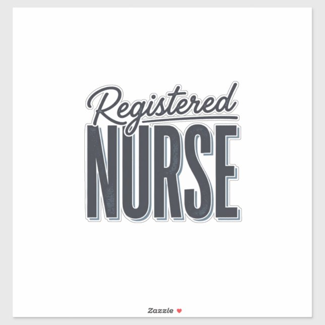 Registered Nurse Script Typography Vector Design_1 Sticker (Sheet)