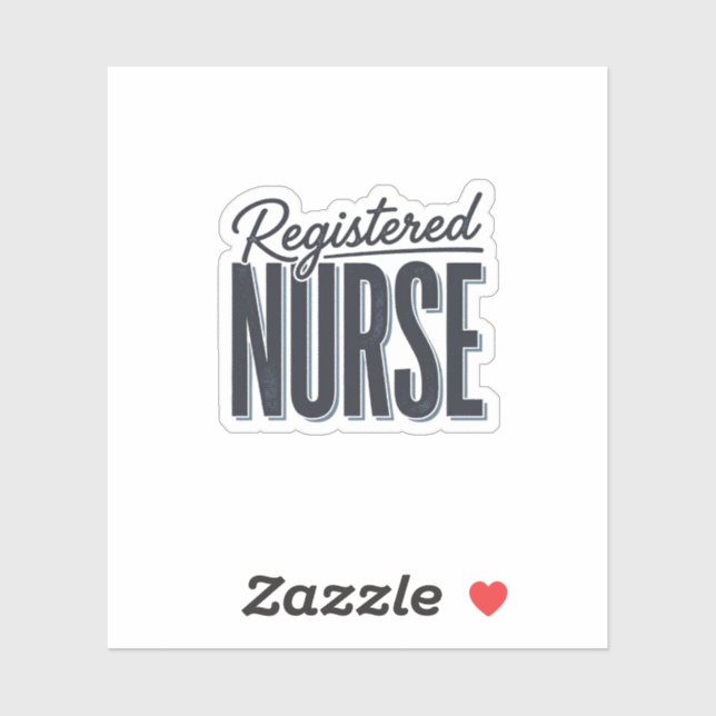 Registered Nurse Script Typography Vector Design_1 Sticker (Sheet)