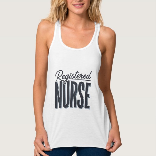 Registered Nurse Script Typography Vector Design_1 Tank Top (Front)