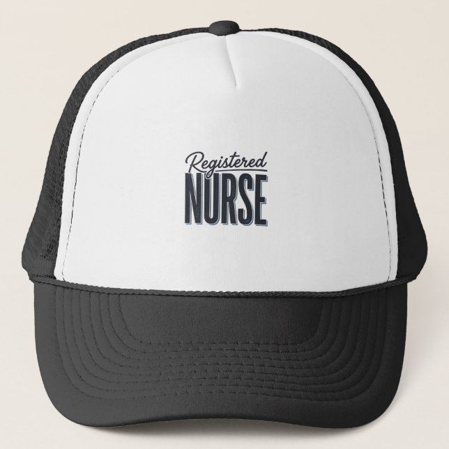 Registered Nurse Script Typography Vector Design_1 Trucker Hat (Front)