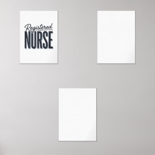 Registered Nurse Script Typography Vector Design_1 Wall Art Sets