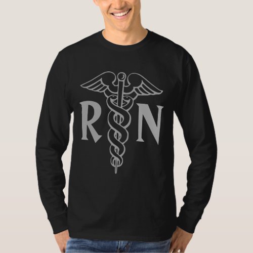 Registered nurse shirts  RN with caduceus symbol