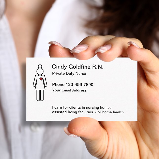 Registered Nurse Simple Business Cards (Creator Uploaded)